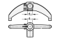 Preview: GN 85 T-Fuß-Klemmverbinder, Kunststoff