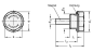 Preview: GN 738 Magnetstopfen aus Aluminium mit NBR-Dichtung, beständig bis 100 °C, schwarz eloxiert