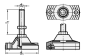 Preview: GN 247 Stellfüße mit Befestigungsbohrung