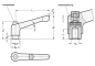 Preview: GN 303.1 Verstellbare Klemmhebel, Edelstahl-Gewindeschraube