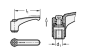 Preview: GN 604 Verstellbare Klemmhebel, Kunststoff, Innengewinde