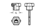 Preview: GN 747 Verschlussschrauben mit Einfüllsymbol aus Kunststoff