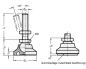 Preview: GN 343.4 Gelenkfüße, Fuß Kunststoff / Verstellspindel Stahl