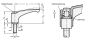 Preview: GN 604 Verstellbare Klemmhebel, Kunststoff, Außengewinde