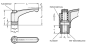 Preview: GN 603 Verstellbare Klemmhebel, Kunststoff, Innengewinde