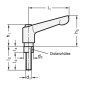 Preview: GN 511 Klemmhebelsets, Zink-Druckguss / Edelstahl
