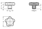 Preview: GN 5337.4 Sterngriffe mit Edelstahl-Buchse