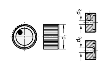 Preview: GN 726 Drehknöpfe, Aluminium