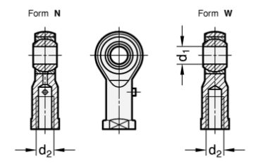 Preview: GN 648.1 Gelenkköpfe mit Innengewinde