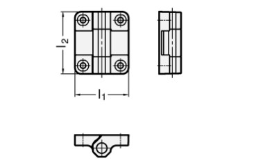 GN 239.7 Scharnier ohne Schalter aus Kunststoff