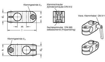 GN 131 Aluminium - Kreuz-Klemmverbinder