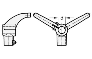 GN 84 T-Fuß-Klemmverbinder, Kunststoff