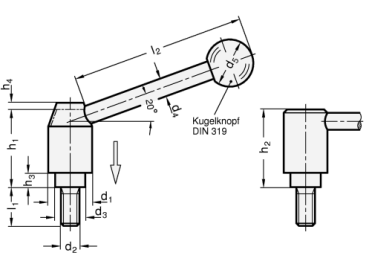 GN 312 Sicherheits- Spannhebel, Stahl