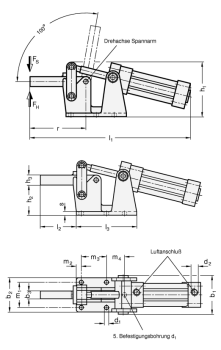Preview: GN 861 Pneumatik-Spanner - schwere Ausführung