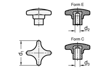 GN 6335.1 Kreuzgriffe Duroplast