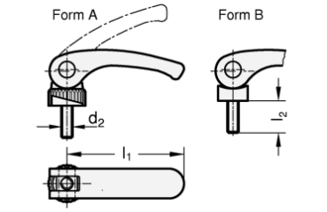 Preview: GN 926.1 Exzenterspanner mit Edelstahl-Schraube