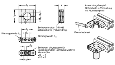 GN 231 Aluminium -  Rohrschellen