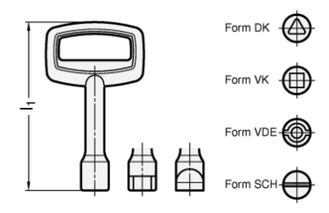GN 119.2 Steckschlüssel für Verriegelungen