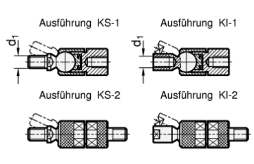 Preview: GN 782 Stahl - Kugelgelenke