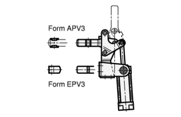 Preview: GN 862 Pneumatik-Spanner mit Winkelfuß
