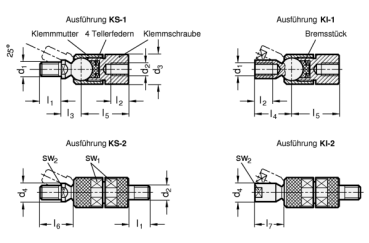 Preview: GN 782 Stahl - Kugelgelenke