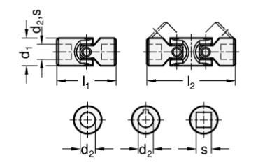 Preview: DIN 808 Kreuzgelenke mit Gleitlager