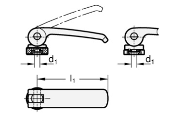 Preview: GN 927.3 Exzenterspanner mit Innengewinde