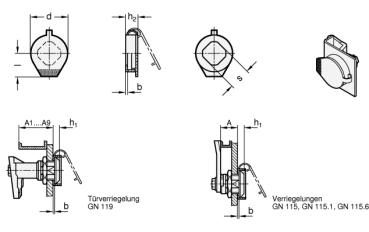 GN 120 Kunststoff-Schutzkappen für Verriegelungen