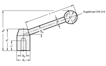 Preview: GN 212 Spannhebel, Edelstahl