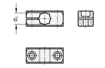 GN 477 Aluminium - Klemmhalter