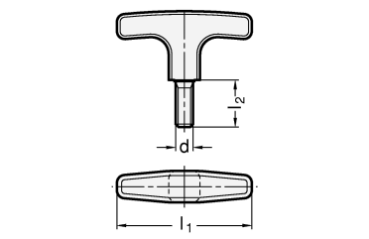 Preview: GN 563.1 T-Griffschrauben, Kunststoff