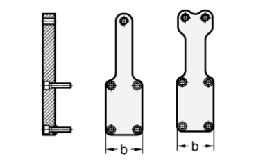 Preview: GN 869.1 Gegenhalter für Druckschrauben für Kraftspanner