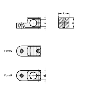 GN 482 Aluminium Laschen-Klemmhalter