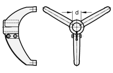 GN 82 Fuß-Klemmverbinder, Kunststoff