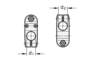 Preview: GN 131.1/131.2 Verfahrschlitten für Lineareinheiten, Aluminium oder Edelstahl,  für Einachssystem/Zweiachssystem