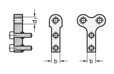 Preview: GN 867 Druckschraubenhalter für Kraftspanner