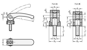Preview: GN 926 Exzenterspanner mit Schraube