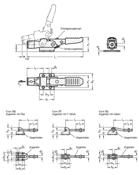 GN 853 Verschluss-Spanner mit Verriegelung