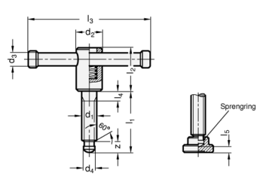 DIN 6306 Knebelschrauben, mit losem Knebel