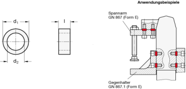 Preview: GN 870 Zentrierbuchsen für Kraftspanner