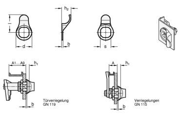GN 120.1 Öffnungsgriffe für Verriegelungen (ehemals GN 320)