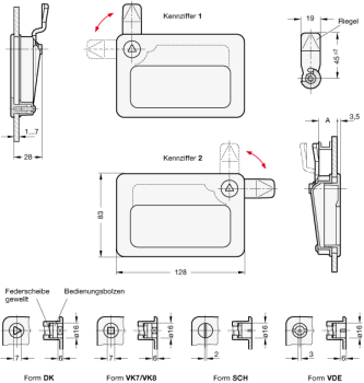 GN 115.10 Verriegelungen mit Griffschale - nicht abschließbar