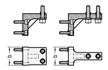 Preview: GN 868.1 Spannbackenhalter für Kraftspanner