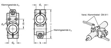 Preview: GN 132.1/132.2 Verfahrschlitten für Lineareinheiten, Aluminium, für Einachssystem/Zweiachssystem