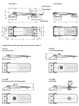 GN 821 Spannverschlüsse Stahl/Edelstahl