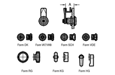GN 516 Dreh-Spannriegel aus Zink Druckguss / Stahl