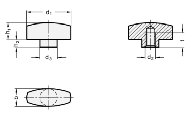 Preview: GN 434 Edelstahl-Flügelmuttern