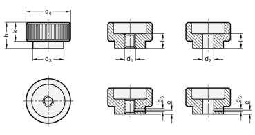 Preview: DIN 6303 Rändelmuttern Stahl
