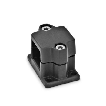 GN 147 Aluminium - Flansch-Klemmverbinder, zweiteilig, mit 4 Befestigungsbohrungen