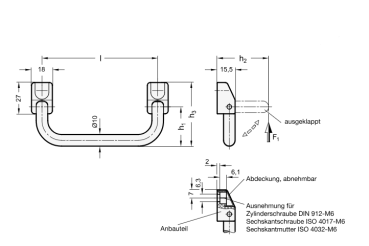 Preview: GN 425.5 Klappgriffe, Stahl / Edelstahl